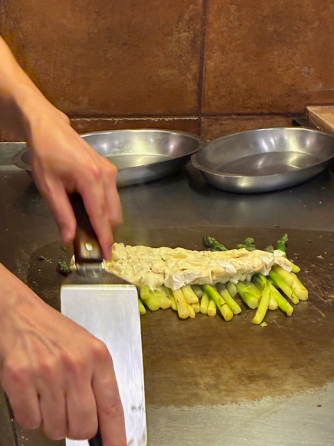 アスパラとBrie de Meaux